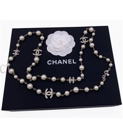 collana di perle lunga chanel|chanel collane usate.